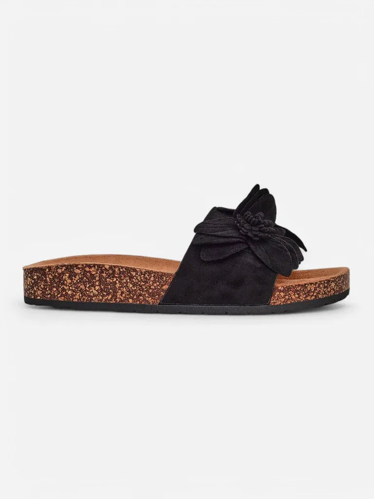 Henley | elegante Damen-Flip-Flops mit floralen Details