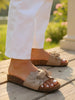 Henley | elegante Damen-Flip-Flops mit floralen Details