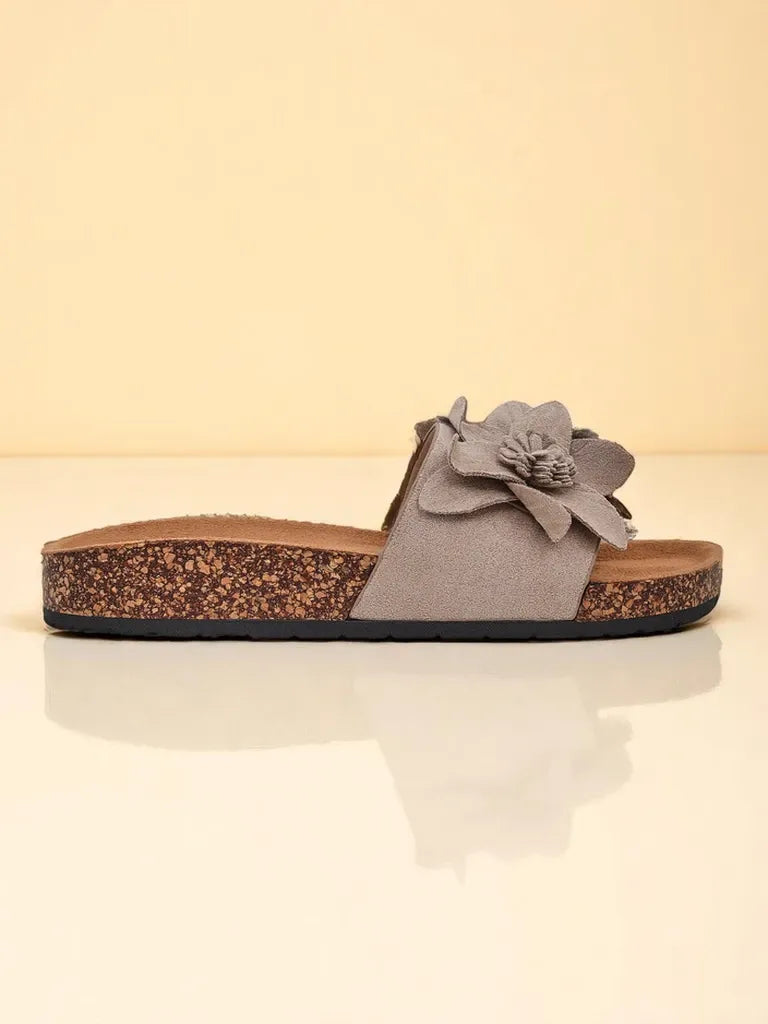 Henley | elegante Damen-Flip-Flops mit floralen Details