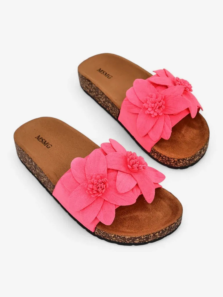 Henley | elegante Damen-Flip-Flops mit floralen Details