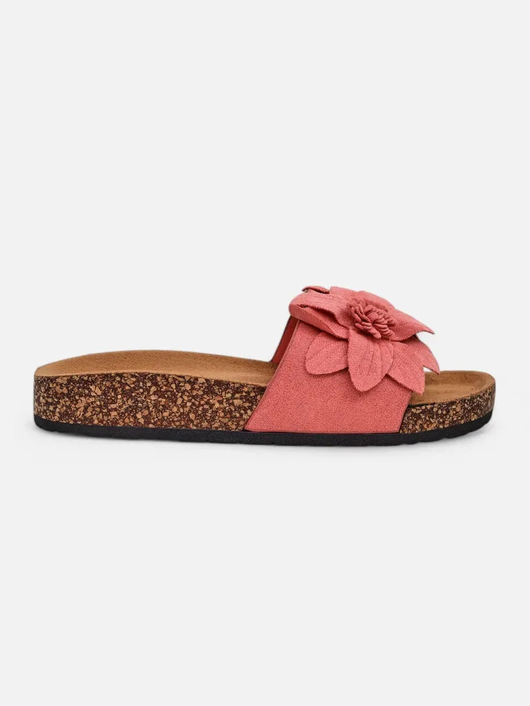 Henley | elegante Damen-Flip-Flops mit floralen Details