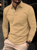 Raven | Langärmliges Poloshirt - Khaki / S