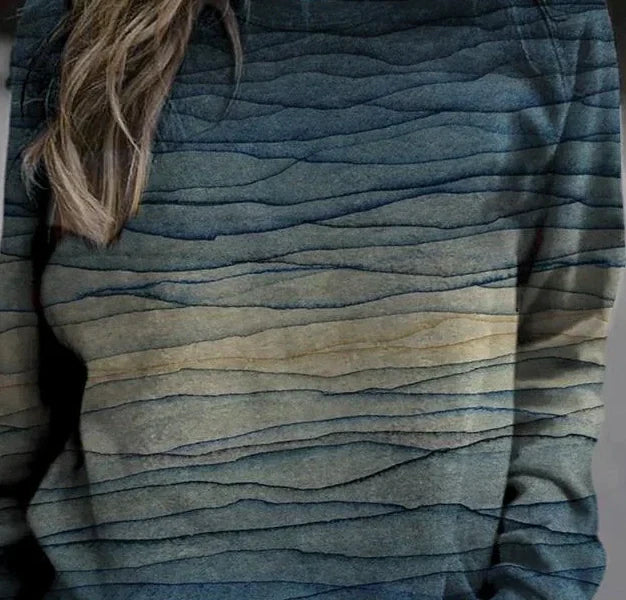 Juliana | Trendiges Sweatshirt mit Wellenmuster für Damen