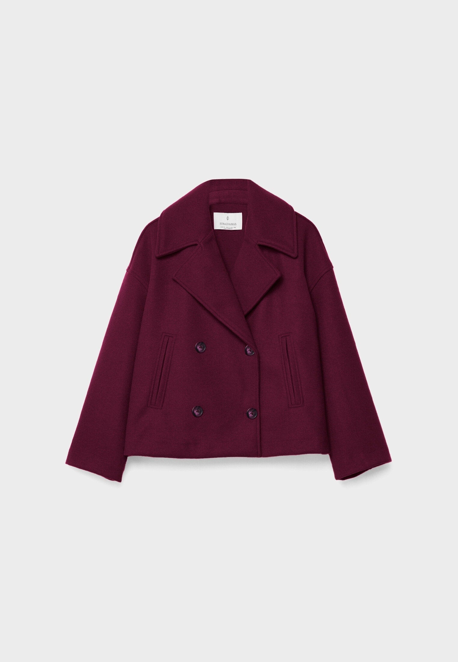 Vespera™ – Kurzgeschnittener Wollmantel für Damen - Rot / XS