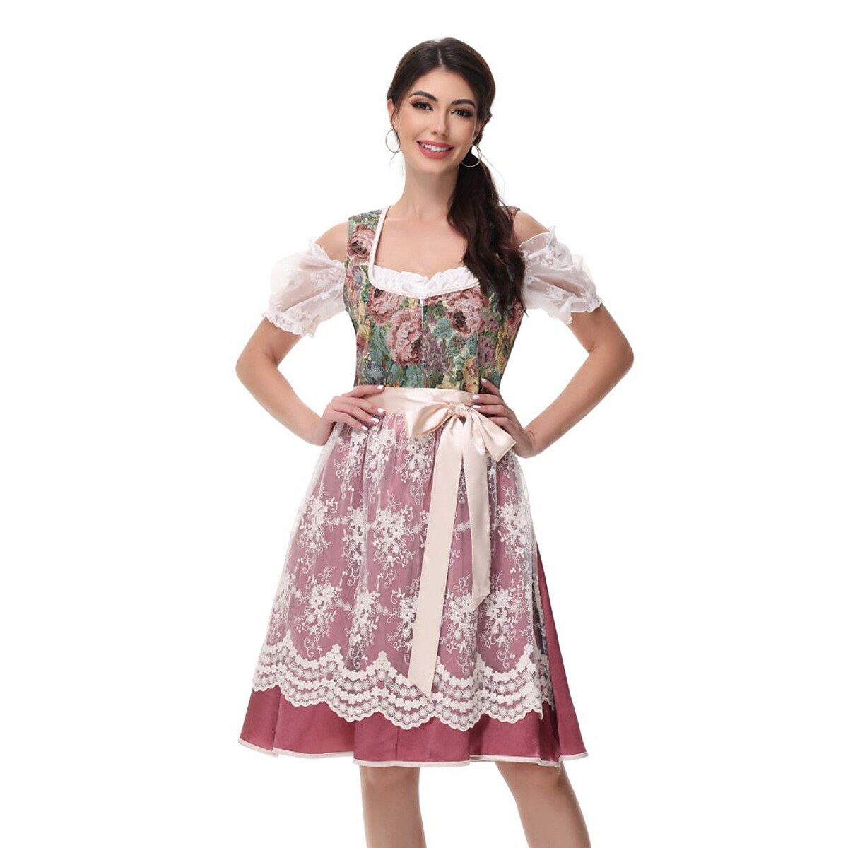 Traditionelles deutsches Damen-Dirndl Kostüm fürs Oktoberfest