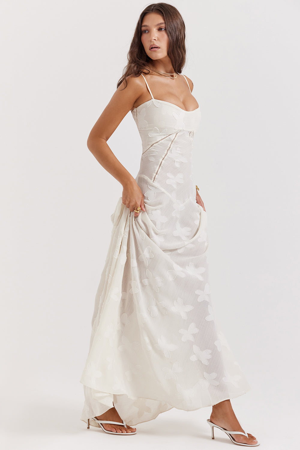 Sadie | Langes ärmelloses Kleid mit klassischem Design