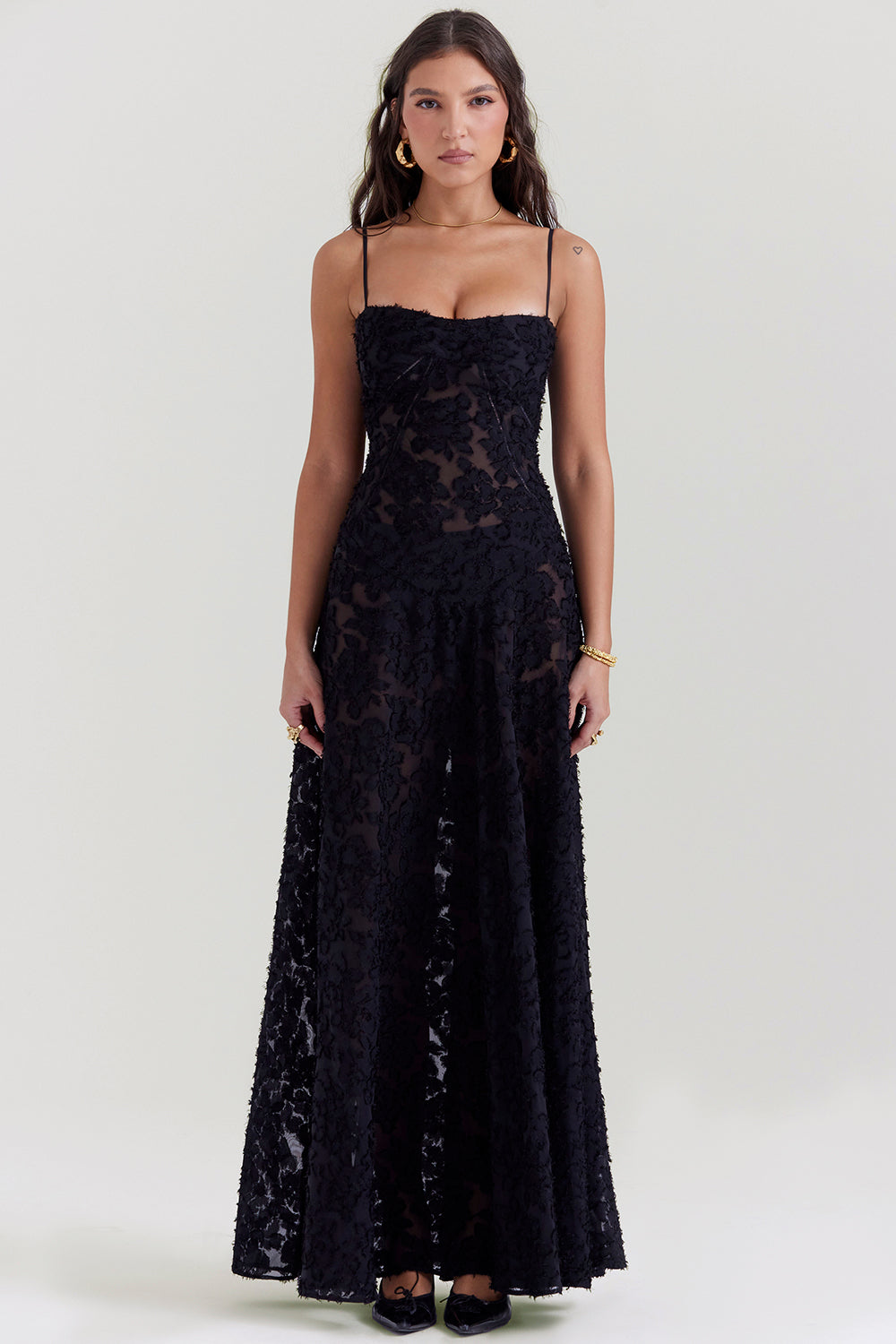 Sadie | Langes ärmelloses Kleid mit klassischem Design