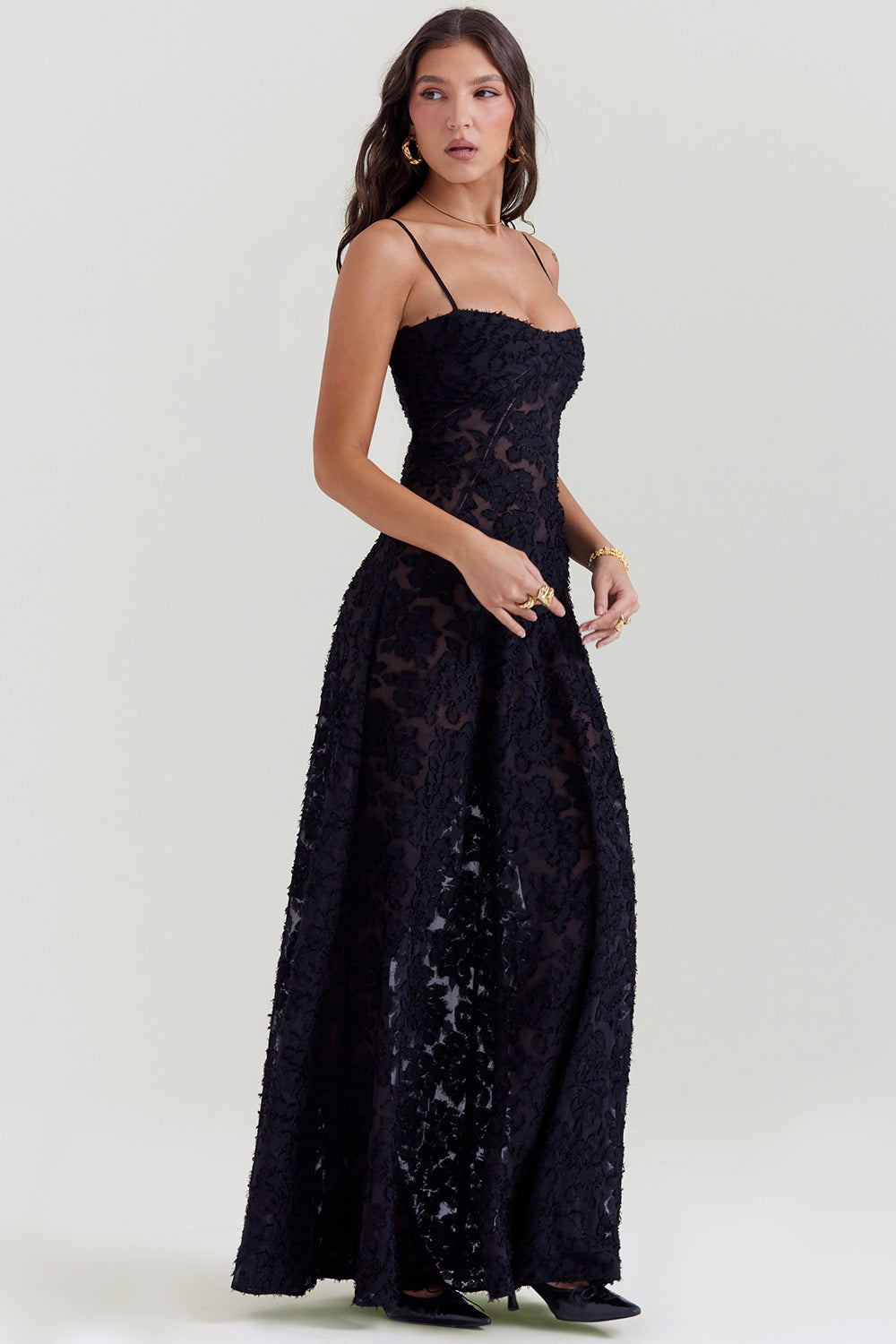 Sadie | Langes ärmelloses Kleid mit klassischem Design