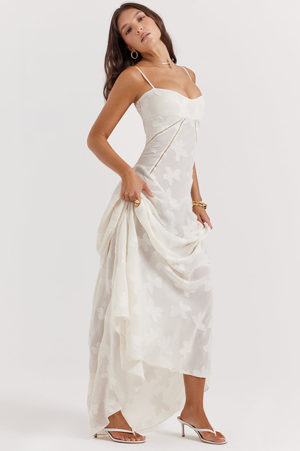 Sadie | Langes ärmelloses Kleid mit klassischem Design