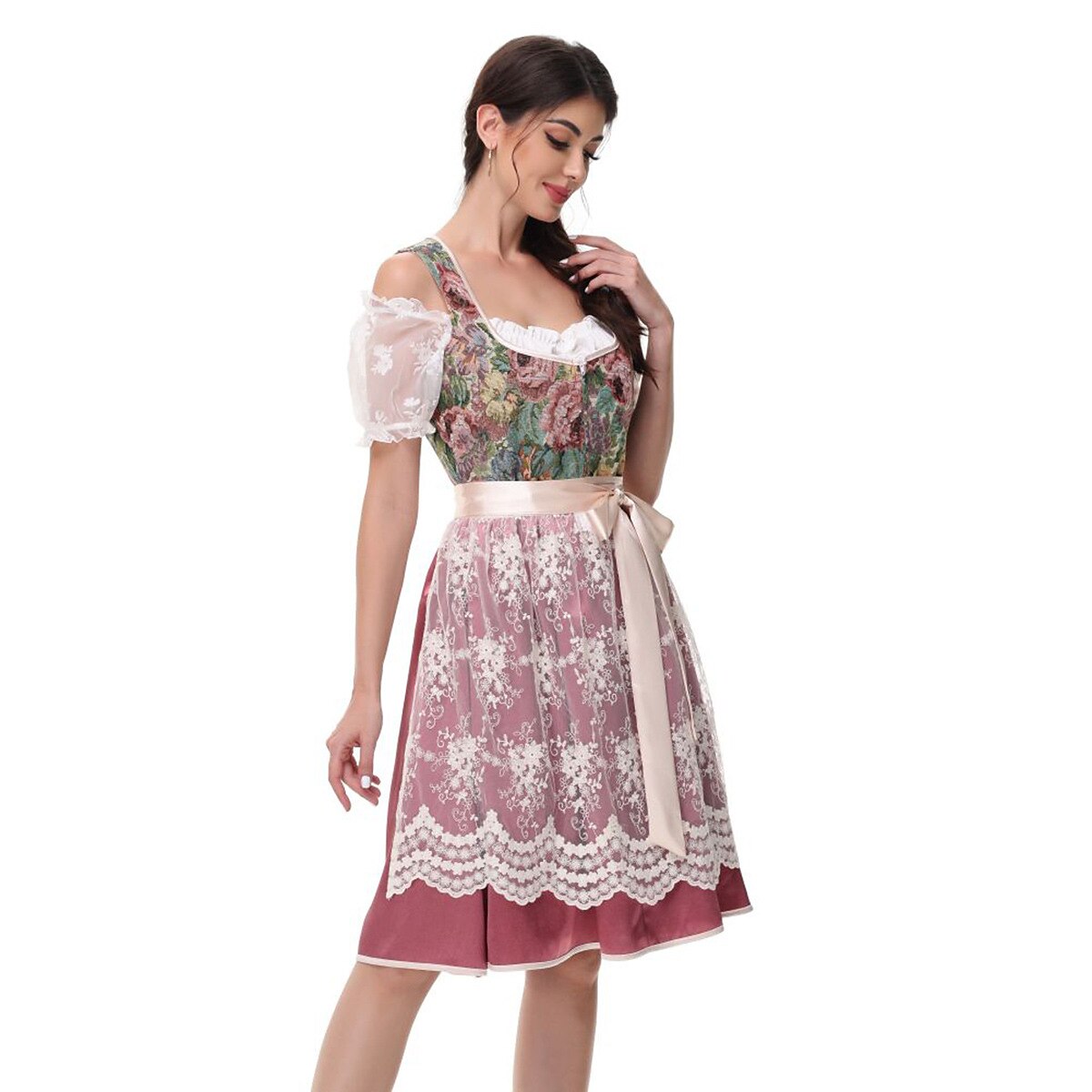 Traditionelles deutsches Damen-Dirndl Kostüm fürs Oktoberfest