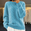 Flora™ | Flauschiger Strickpullover - Sweaters - Blau / S