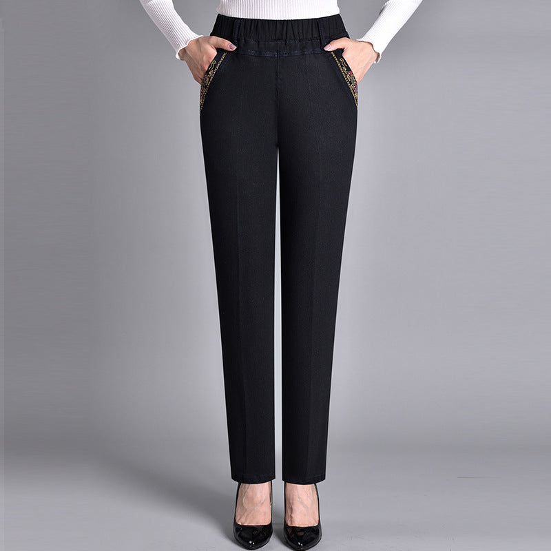 Jenni | Denim-Hose mit elastischer Taille und Taschen