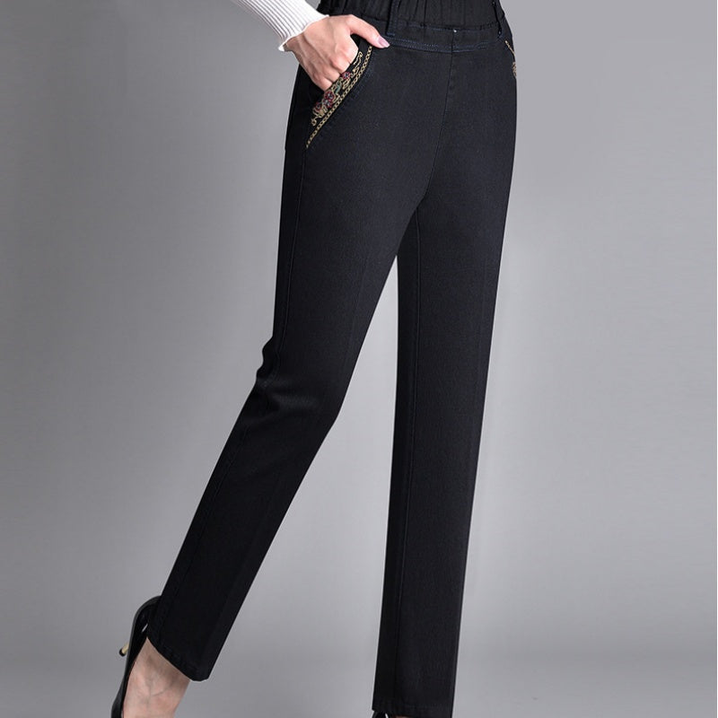 Jenni | Denim-Hose mit elastischer Taille und Taschen