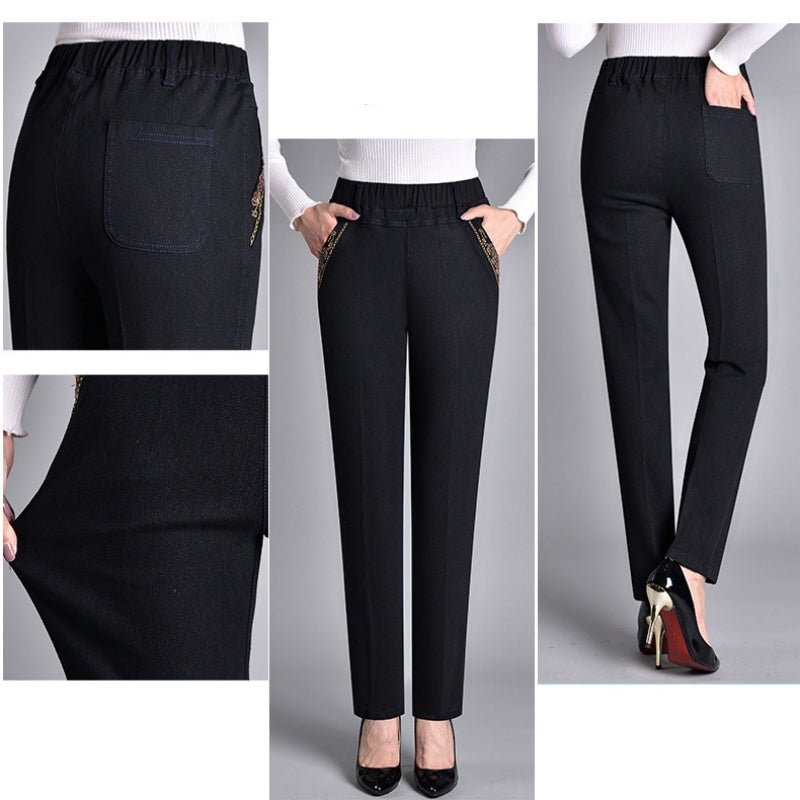 Jenni | Denim-Hose mit elastischer Taille und Taschen