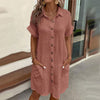 Benj | Bequemes Freizeithemd-Kleid mit Knopfleiste