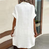 Benj | Bequemes Freizeithemd-Kleid mit Knopfleiste