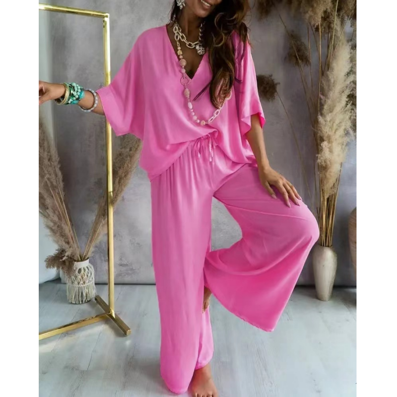 Azel | Damen Casual Lose Solide Farbe Anzug