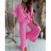 Azel | Damen Casual Lose Solide Farbe Anzug