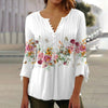 Adinna | Damenbluse mit V-Ausschnitt und Print