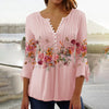 Adinna | Damenbluse mit V-Ausschnitt und Print
