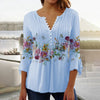 Adinna | Damenbluse mit V-Ausschnitt und Print