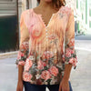 Adinna | Damenbluse mit V-Ausschnitt und Print