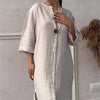 Emielle | Atmungsaktives Kleid mit V-Ausschnitt und 3/4-Ärmeln