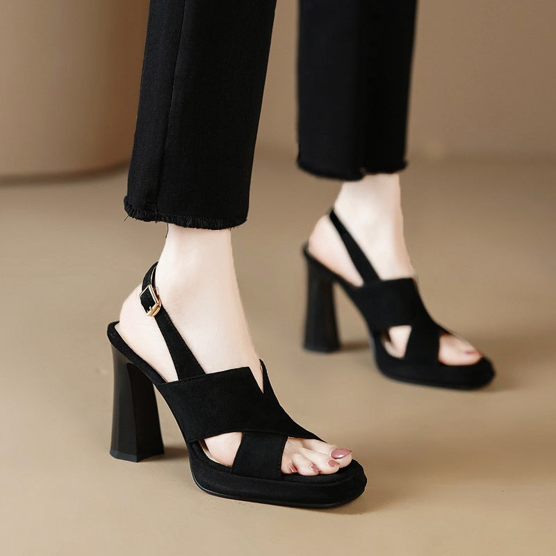 Caressa | Elegante Sandalen mit hohem Absatz und offenem Zehenbereich