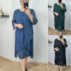 Mirah | Elegantes Midikleid mit durchsichtigem Overlay