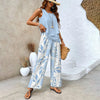 Ratchel | Modisches Damen-Set mit bedrucktem Top und passender Hose