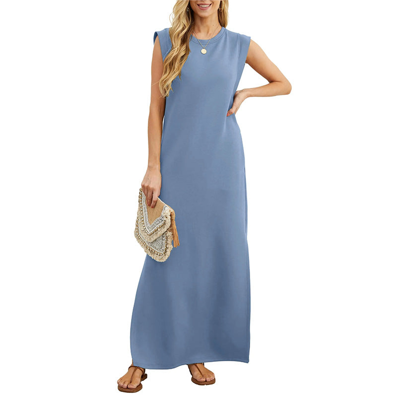 🔥Heißer Verkauf🔥Langes, lockeres, faltenfreies Kleid für Damen