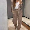 Yvone | Zweiteilig: Strickjacke mit Knopfleiste und passender Hose
