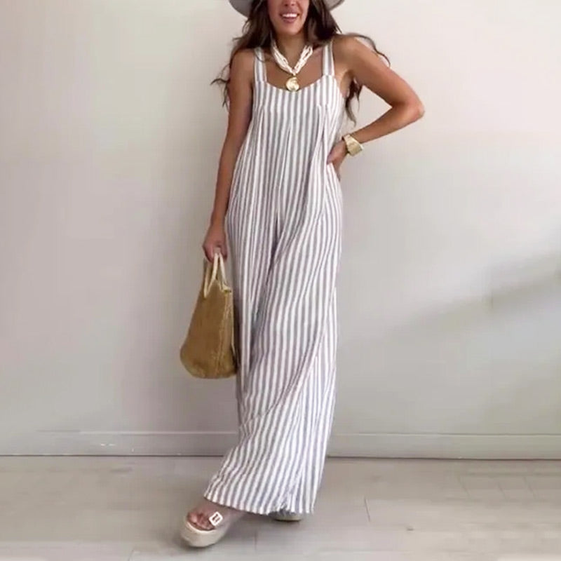 Amanda | Lässiger Streifen-Jumpsuit