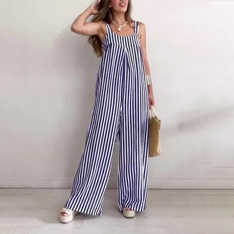 Amanda | Lässiger Streifen-Jumpsuit