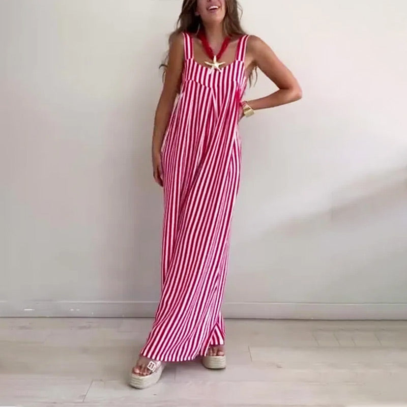 Amanda | Lässiger Streifen-Jumpsuit