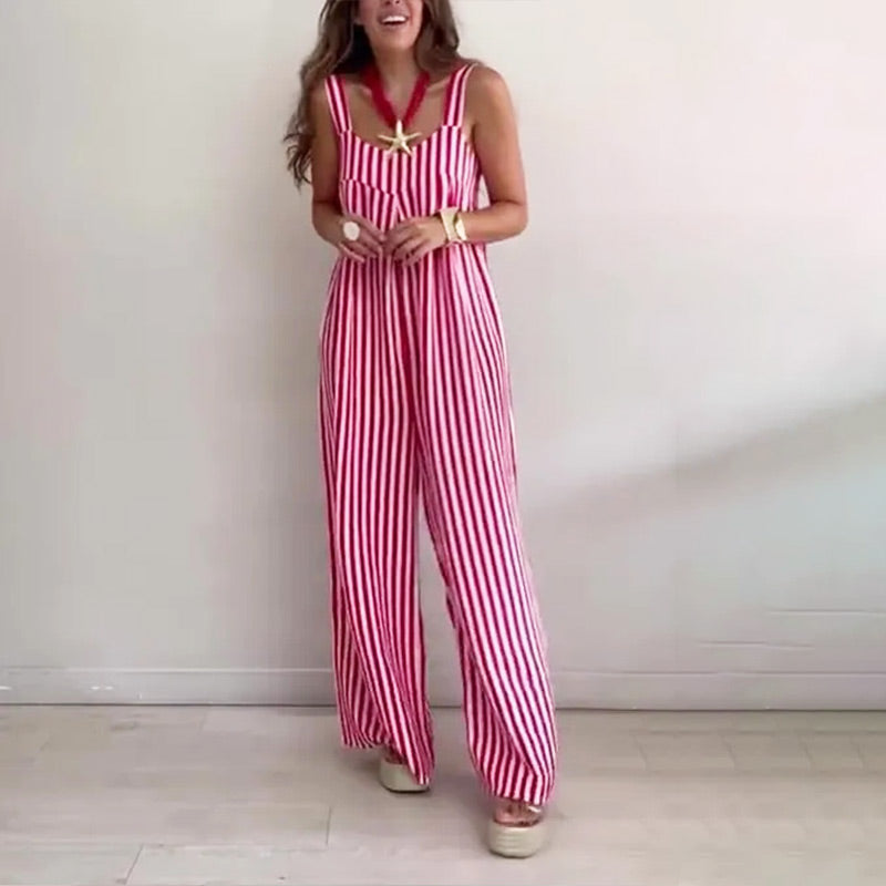 Amanda | Lässiger Streifen-Jumpsuit