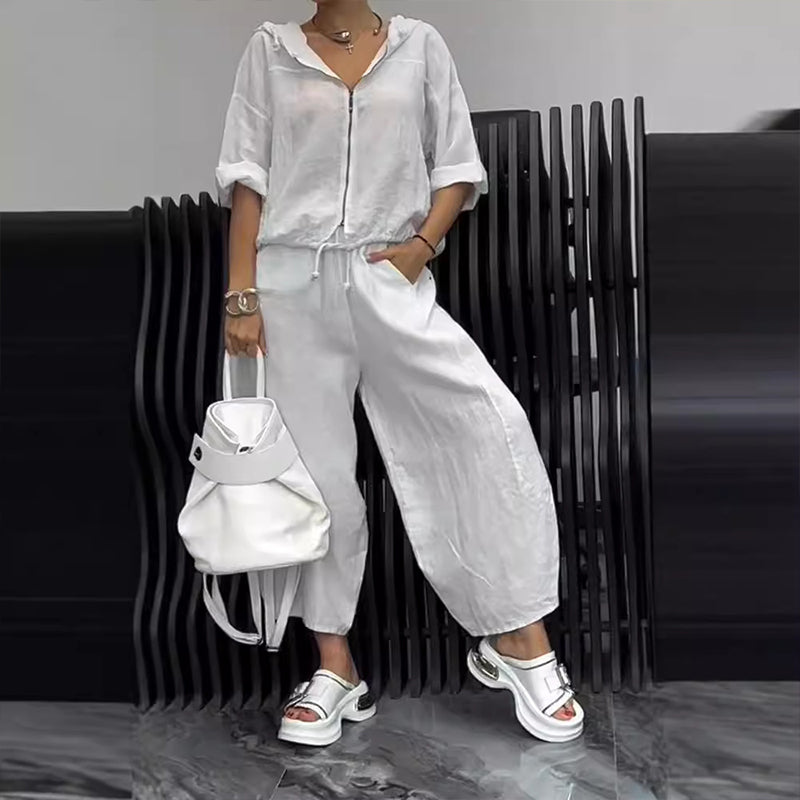 Emery | Stylisches zweiteiliges Set mit lässigem Oberteil und Hose