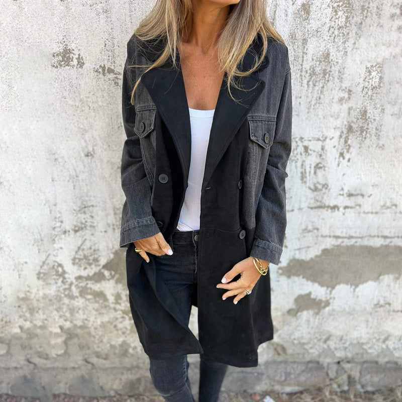 Leigh | Zweifarbige Trenchcoat-Jacke