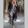 Macie™ | Zweiteiliges fließendes Hemdblusenkleid-Set für Damen