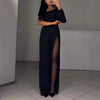 Xyriel | One-Shoulder Glitzer-Jumpsuit mit Mesh