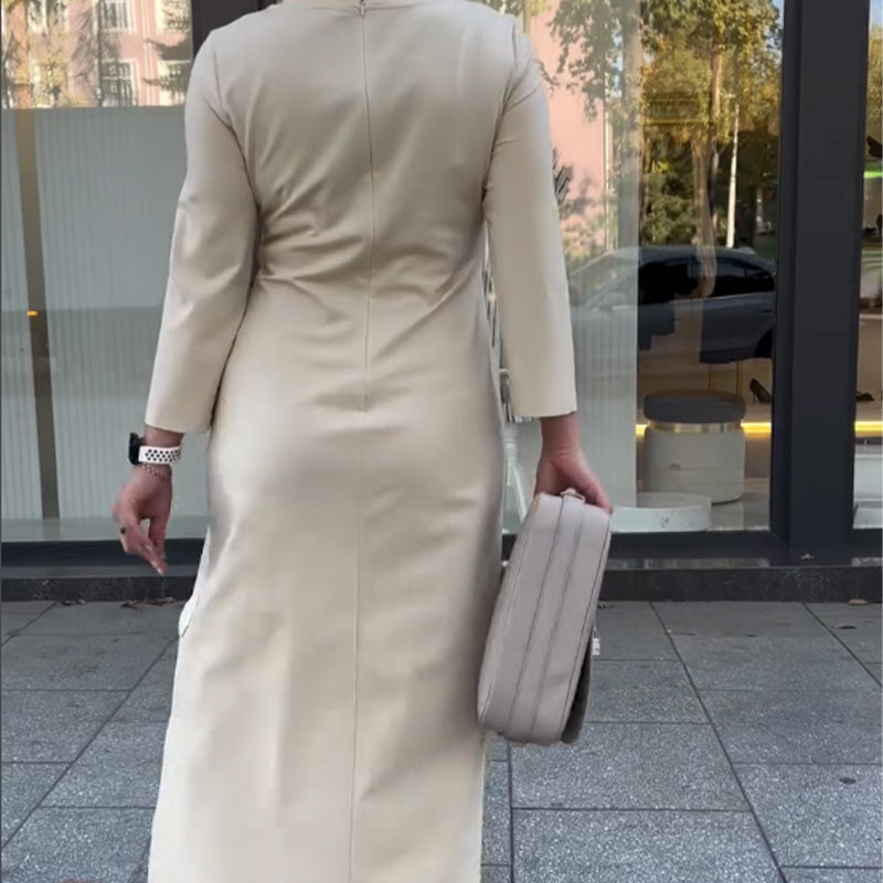 Emmy | Elegantes Damenkleid, zeitlos mit Rundhalsausschnitt
