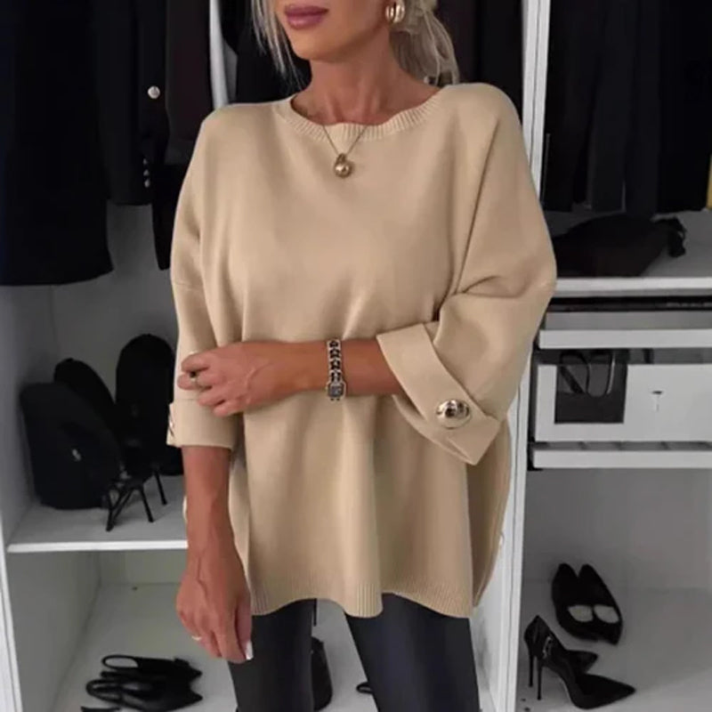 Alivia | Schlichtes Strickoberteil für Damen, vielseitig & chic
