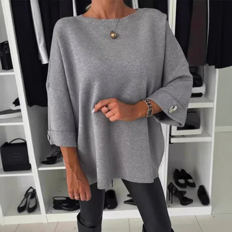 Alivia | Schlichtes Strickoberteil für Damen, vielseitig & chic