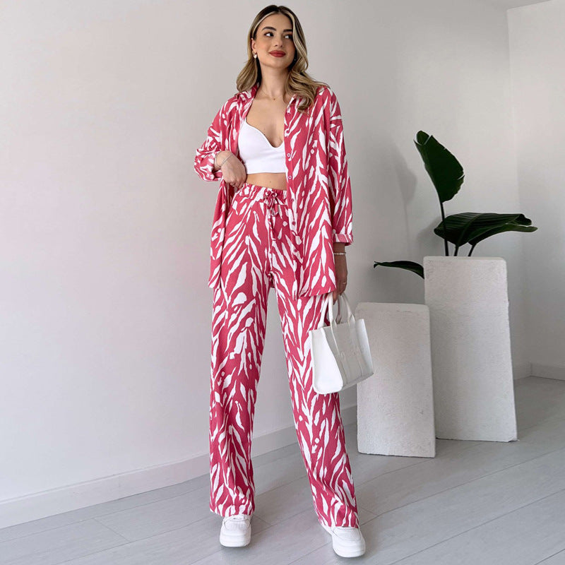 Evangeline | Stylisches Hemd- und Hosenset im Zebradruck