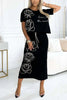 Lyca | Lässiges Damen-Set mit Blumen-T-Shirt und Bustier-Rock