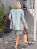 Carolin | Luftiges Set aus geblümter Jacke & Shorts