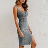 Roxanna | Figurbetont Denim-Kleid