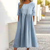 Eliana | Luftiges Baumwollkleid mit Tasche