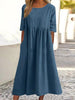 Eliana | Luftiges Baumwollkleid mit Tasche