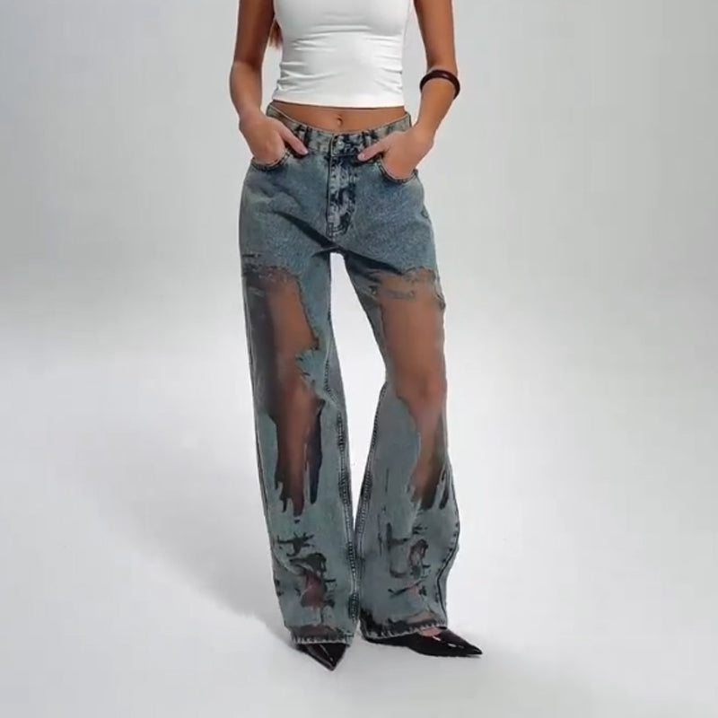 Inka | Vintage Strick-Patchwork Jeans